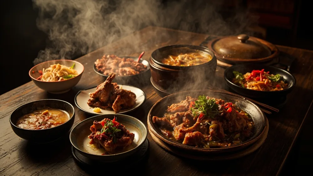 Cuisine imagery used on the BigPot website